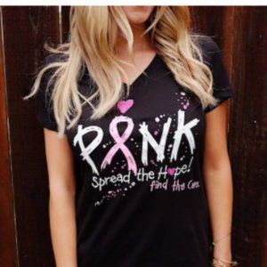 BreastCancer Awareness Womens V-Neck Tee